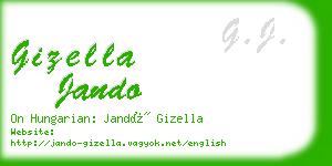 gizella jando business card